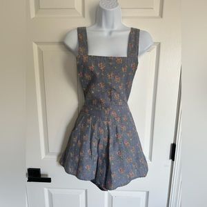 Floral Chambray Playsuit Romper from Topshop